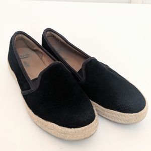 Clarks Azella Slip On Theoni Black Suede Shoes